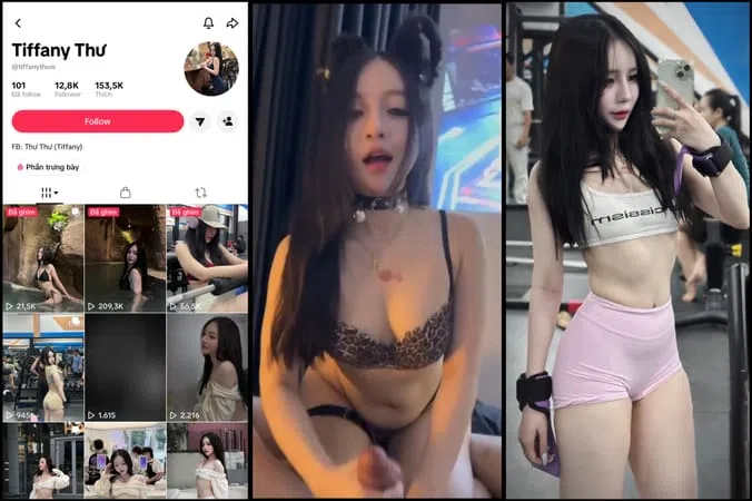 Ảnh thumbnail video [Hot] Hot TikToker Gymer tiffanythuw cực xinh lộ video bú cu rên la nhìn mặt dâm đãng nứng vl